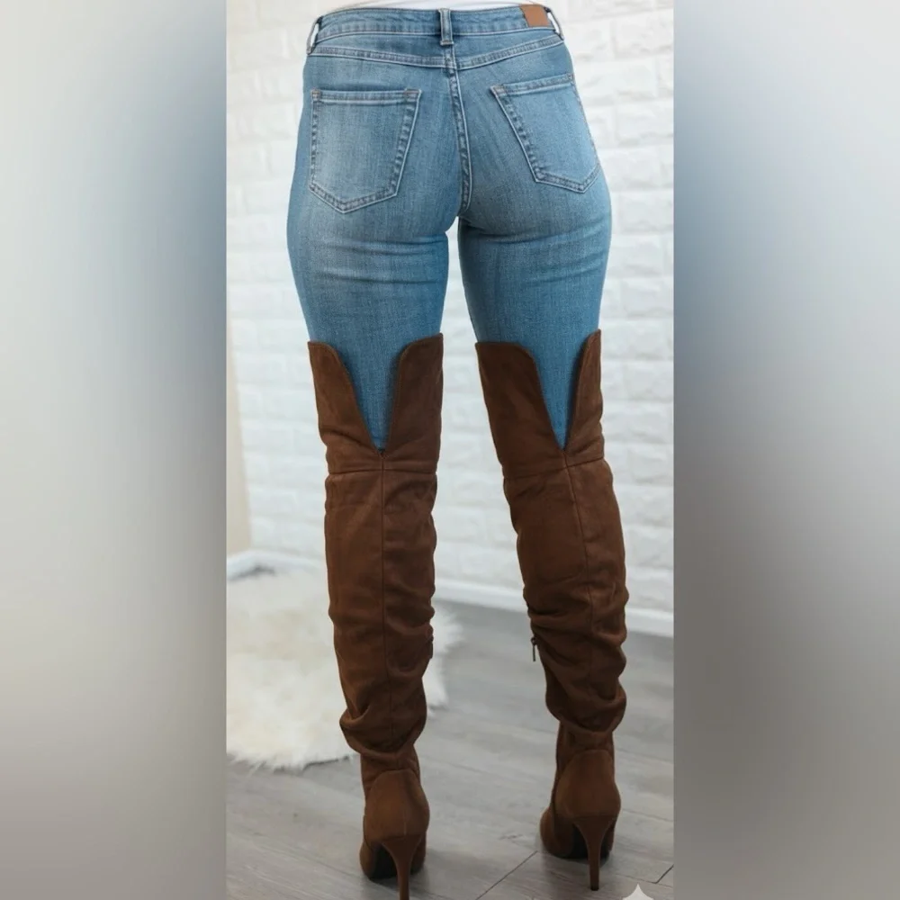 Brown Over-the-Knee Boots